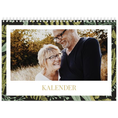 Fotokalender A4 doppelt (30 x 40 cm) — Blumiger Hintergrund [deckblatt]