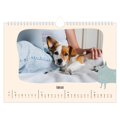 Fotokalender A4 — Hunde und Kritzeleien [Februar]