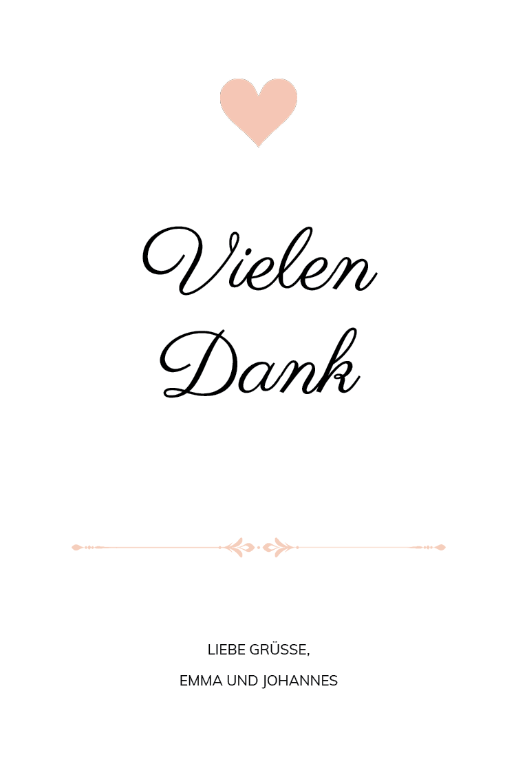 Dankeskarten — Romantisch