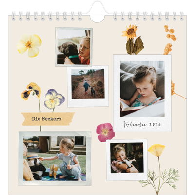 Jahreskalender Quadratisch — Vintage Scrapbook [deckblatt]