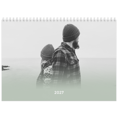 Fotokalender A4 doppelt (30 x 40 cm) — Zartgrüner Farbverlauf [deckblatt]