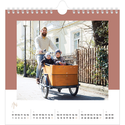 Jahreskalender Quadratisch — Erdige Töne [April]