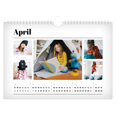 Fotokalender A4 — Zeitschriften-Stil [April]