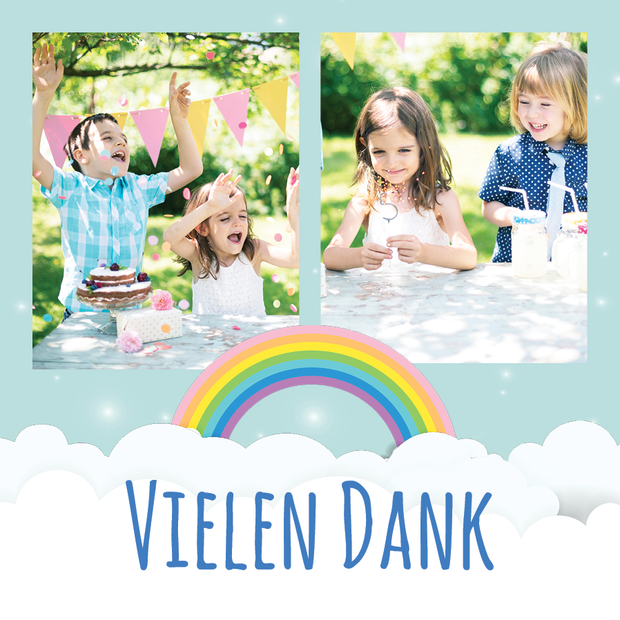 Dankeskarten — Regenbogen Wolken