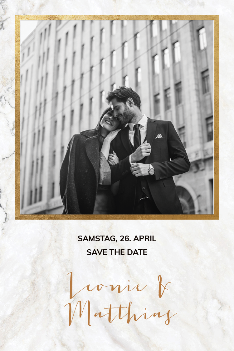 Save the date — Classic Marble