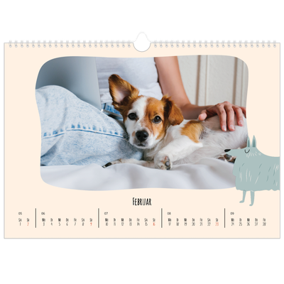 Fotokalender A3 — Hunde und Kritzeleien [Februar]