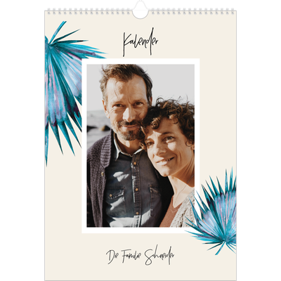 A3 Jahreskalender — Gemalte Blumen [deckblatt]