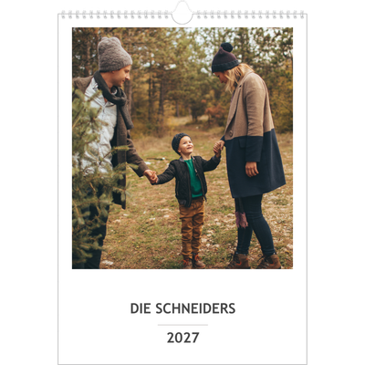 A3 Familienplaner — Einfacher Planer - 4-köpfige Familie [deckblatt]