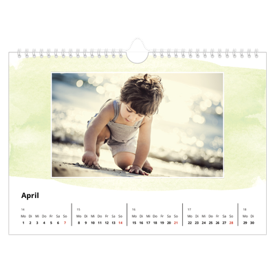 Fotokalender A4 — Wasserfarben Hintergründe [April]