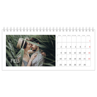 Tischkalender — Datumsfeld-Overlay [Februar]