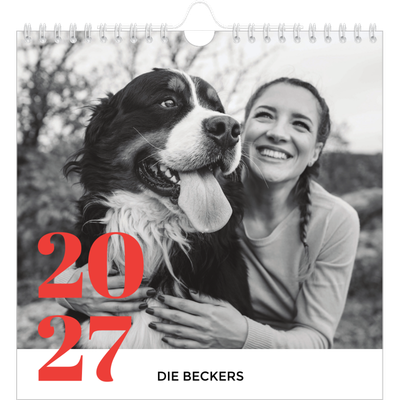 Jahreskalender Quadratisch — Kräftige Farben [deckblatt]
