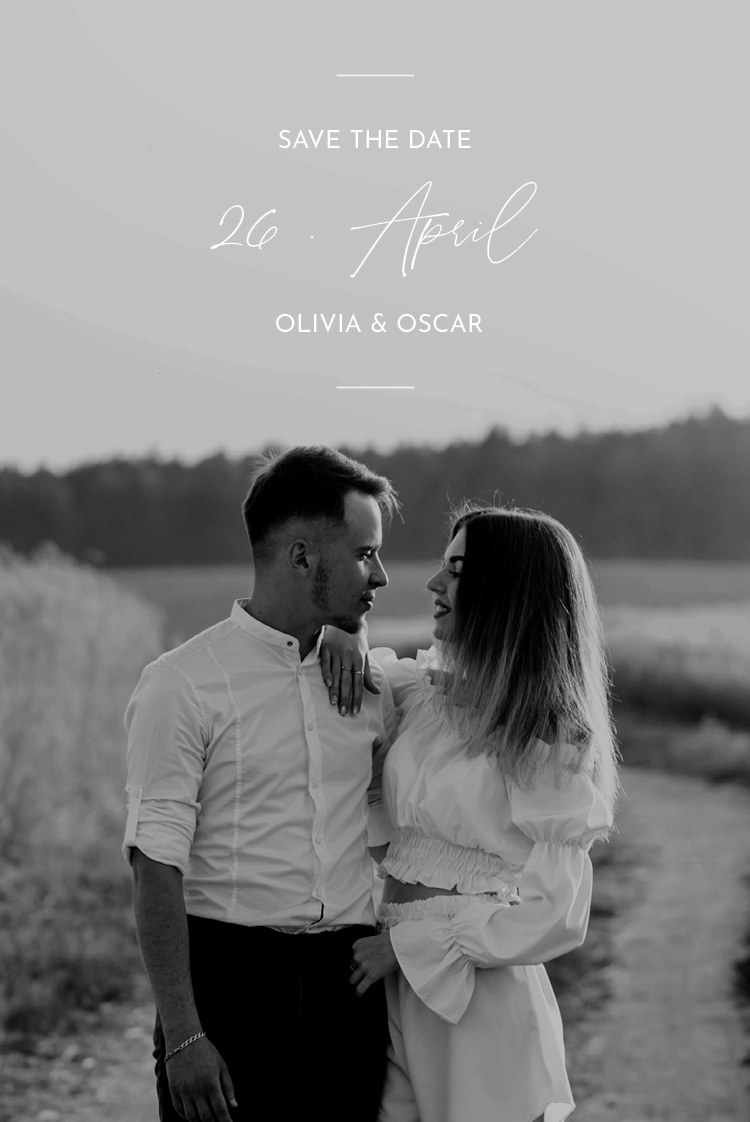 Save the date — Elegante Schrift