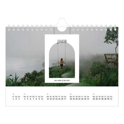 Fotokalender A5 — Der offene Bogen [Januar]