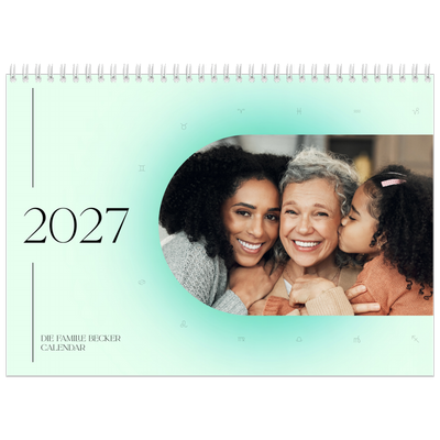Fotokalender A4 doppelt (30 x 40 cm) — Astrologie Farbverlauf [deckblatt]