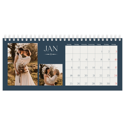 Tischkalender — Schiefer und Serifen [Januar]