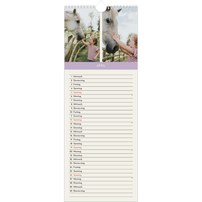 Küchenkalender  — Pastellfarbene Monate [April]