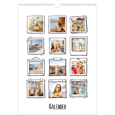 A3 Jahreskalender — Scrapbook-Schnappschüsse [deckblatt]