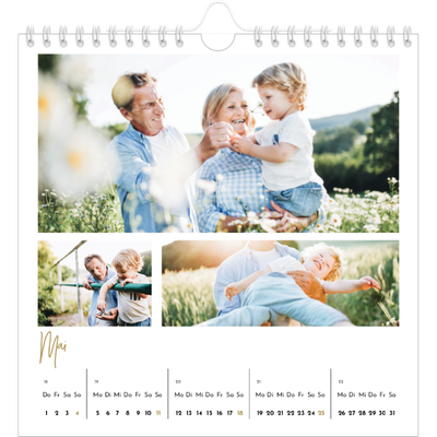 Jahreskalender Quadratisch — Handgeschrieben [deckblatt]