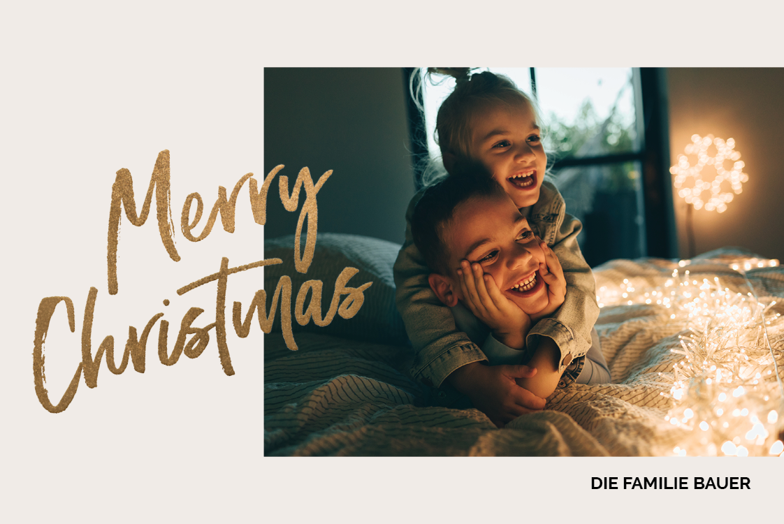 Fotokarten — Frohe Weihnachten handgeschrieben