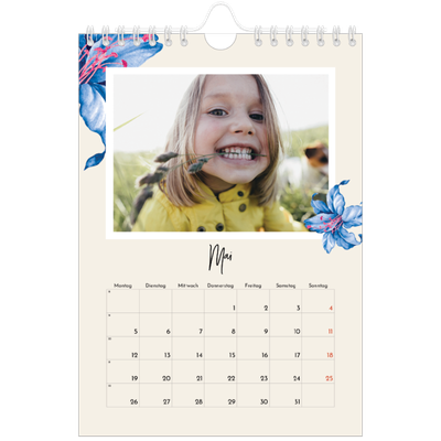 Fotokalender A5 — Gemalte Blumen [deckblatt]