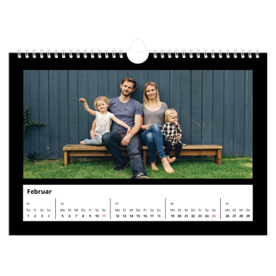 Fotokalender A4 — Black margin [Februar]