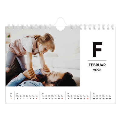 Fotokalender A5 — Buchstaben im Fokus [Februar]