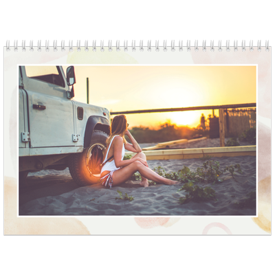 Fotokalender A4 doppelt (30 x 40 cm) — Wasserfarbentupfer [deckblatt]
