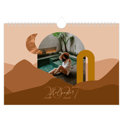 Fotokalender A4 — Berge in neutralen Farbtönen [deckblatt]