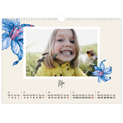 Fotokalender A3 — Gemalte Blumen [deckblatt]
