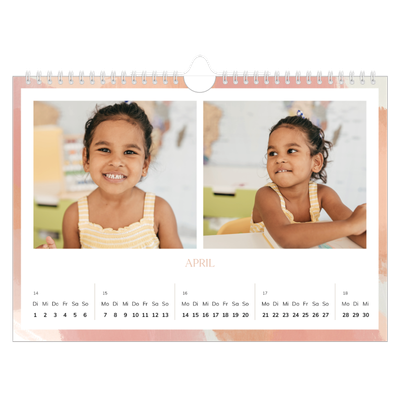 Fotokalender A4 — Farbpinsel-Effekt [April]