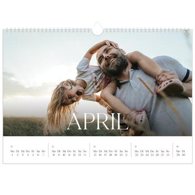 Fotokalender A3 — Zwölf große Monate [April]