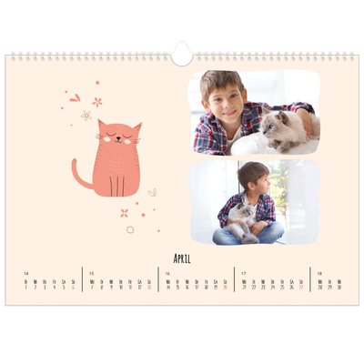 Fotokalender A3 — Katzen und Kritzeleien [April]