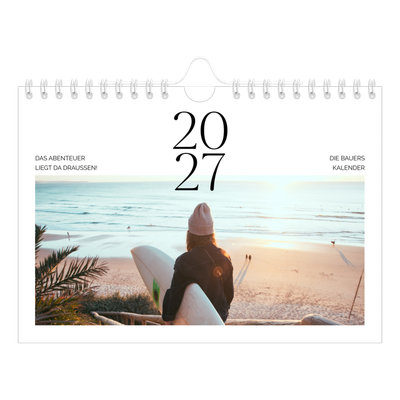 Fotokalender A5 — Surfen bei Sonnenuntergang [deckblatt]