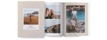 Fotobücher — Kieselgrau Retro Hochformat