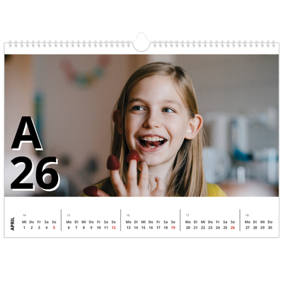 Fotokalender A3 — Große Zeichen [April]