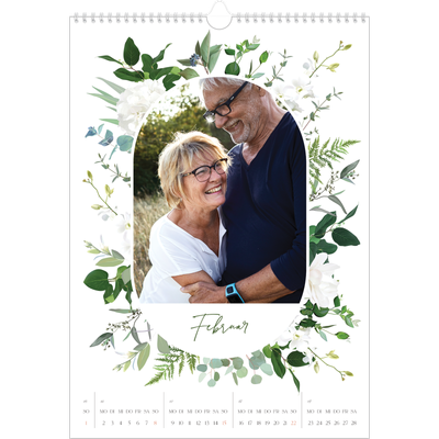 A3 Jahreskalender — Klassisch geblümt [Februar]