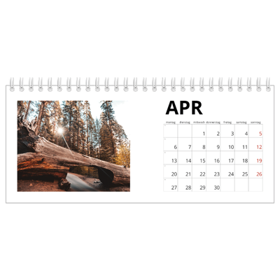 Tischkalender — Weißer Rahmen [April]