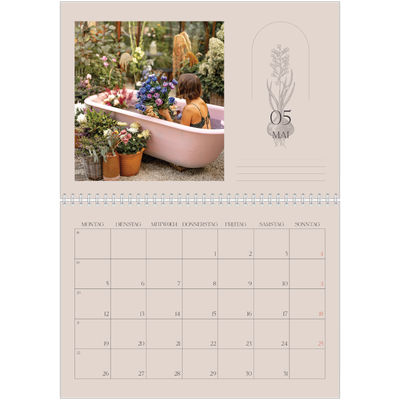 Fotokalender A4 doppelt (30 x 40 cm) — Einfach botanisch [deckblatt]