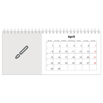 Tischkalender — Gestalte deine eigenen Produkte [April]