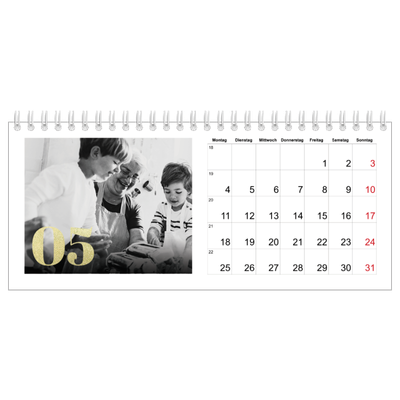 Tischkalender — Große Glitzerzahlen [deckblatt]